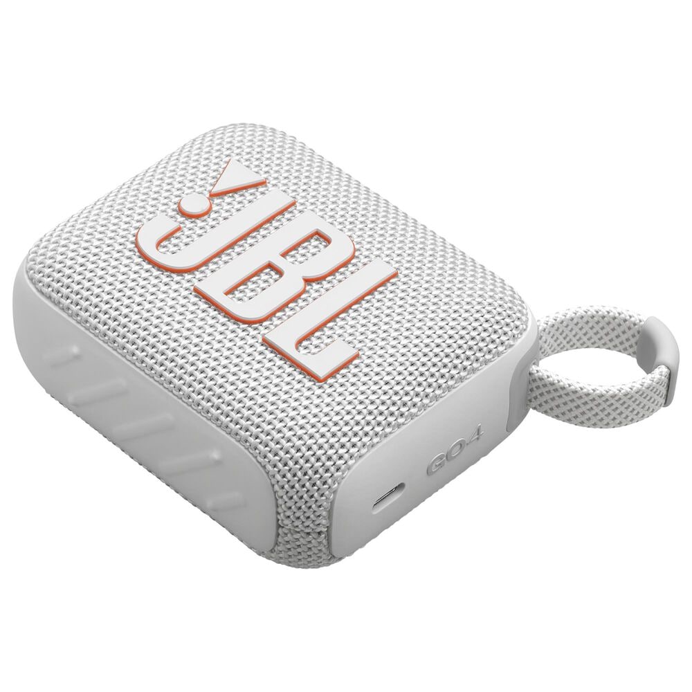 JBL Go 4 Portable Waterproof Bluetooth Speaker in White, , large