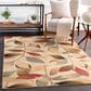 Surya Riley Light Green, Dark Brown, Olive, Red, Charcoal, Black and Mustard 6"7" x 9"6" Area Rug, , large