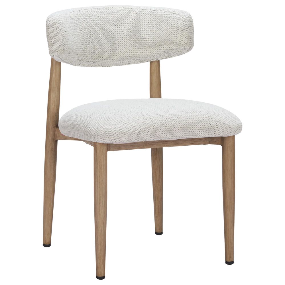 Zuo Modern Bege Side Chair in White, , large