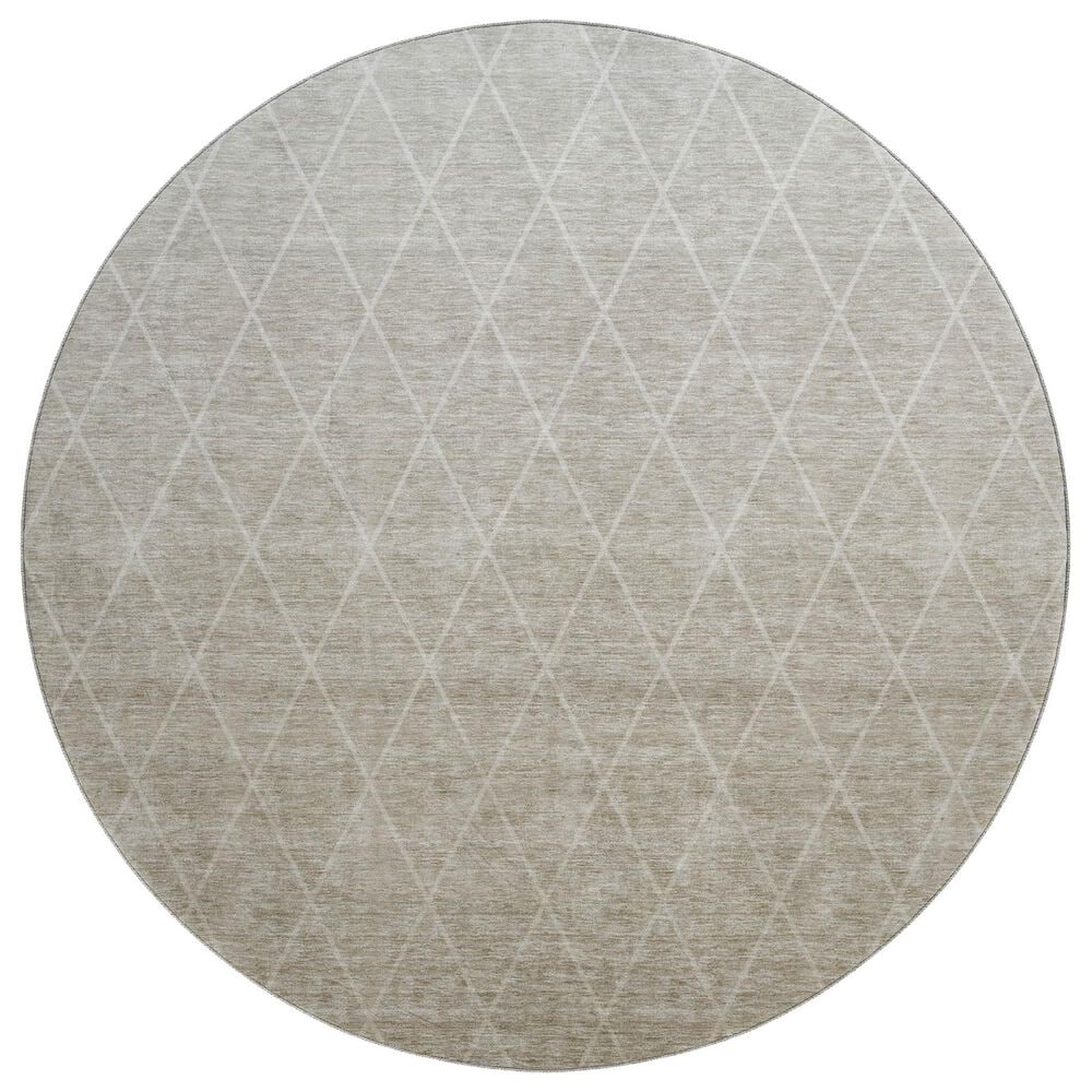Dalyn Rug Company Lazio 8" Round Taupe Area Rug, , large
