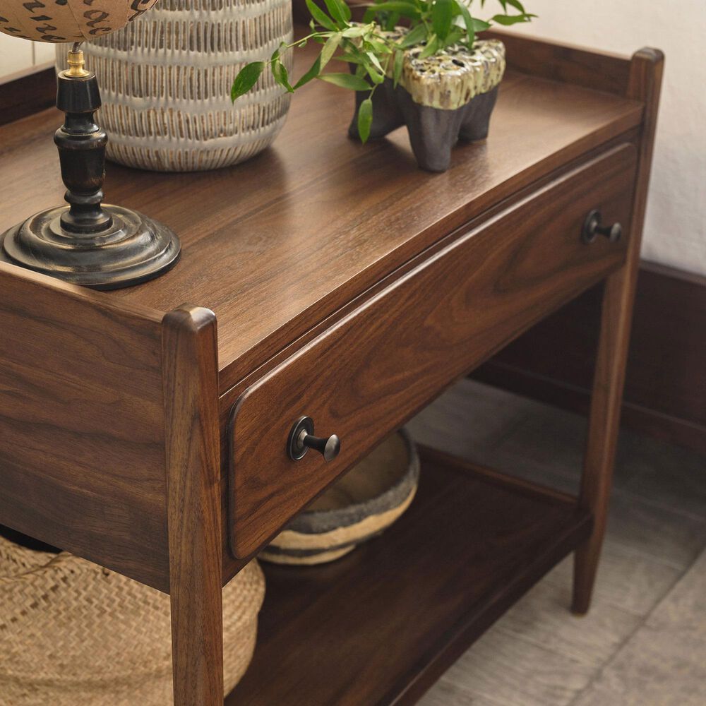 Stickley Furniture Hudson Valley 1-Drawer 1-Shelf Nightstand in Dark Roast, , large