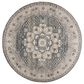 Nourison Quarry 7"10" Round Grey and Ivory Area Rug, , large