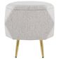 LumiSource Diamond Storage Ottoman in Light Grey, , large