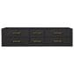 Lexora Home Castor 72" Double Bathroom Vanity in Black with 2 cm White Cultured Marble Top and Rectangular Sinks, , large