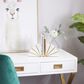 Maple and Jade 5" Decorative Bookend in Matte White, Gray and Gold (Set of 2), , large