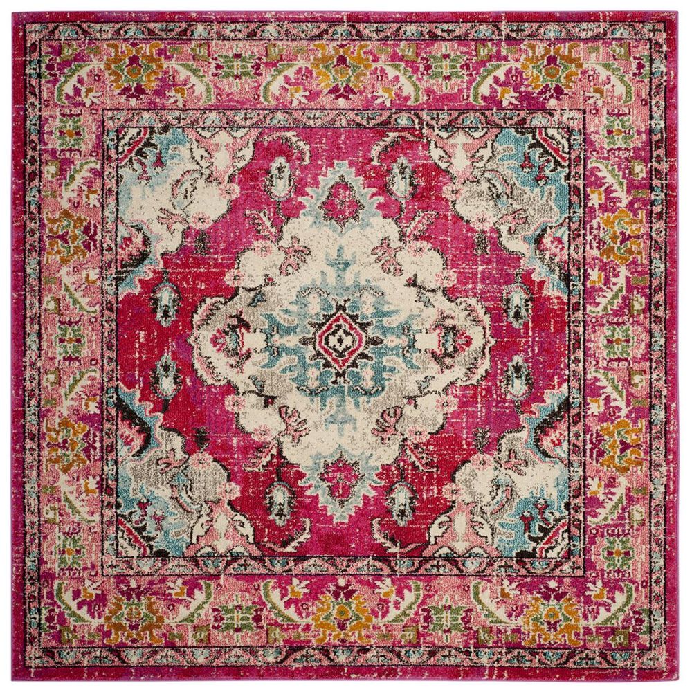 Safavieh Monaco MNC243D-5SQ 5" Square Pink/Multi Area Rug, , large