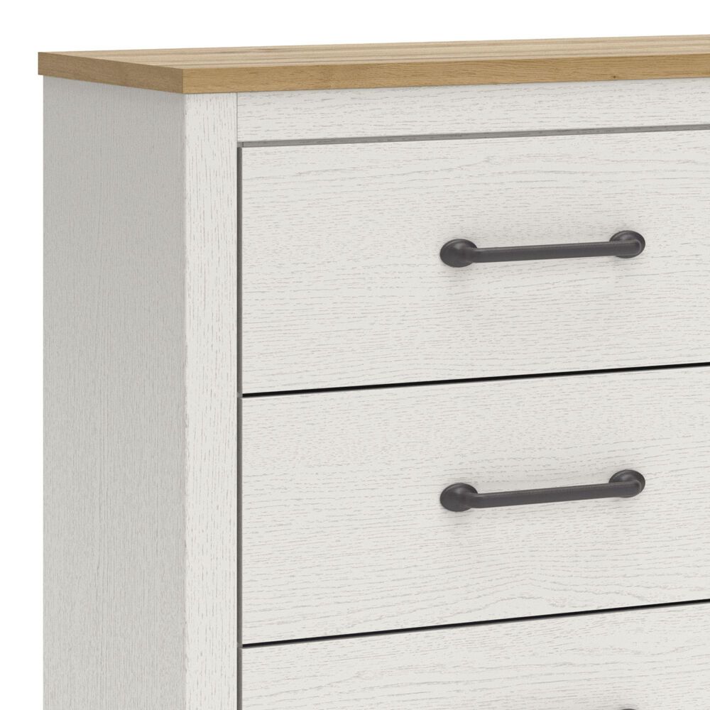 Ashley Linnocreek 3-Piece Twin Bedroom Set in White and Warm Brown, , large