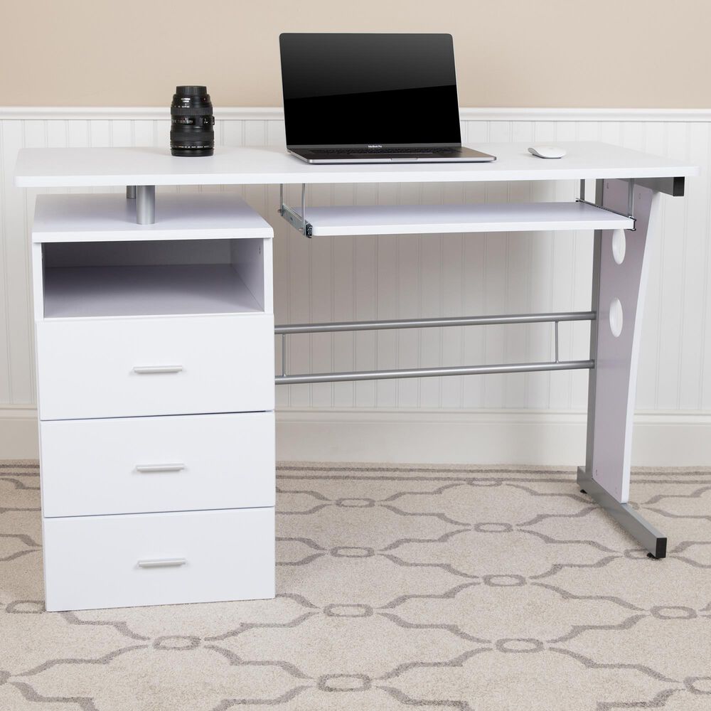 Flash Furniture Desk in White, , large