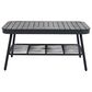 Hearth and Haven 4-Piece Patio Conversation Set with Gray Cushion in Black, , large
