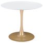 Zuo Modern Opus Dining Table in White/Gold, , large