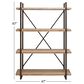 Maple and Jade 4-Shelf Industrial Shelving Unit in Rustic Distressed Brown and Black, , large
