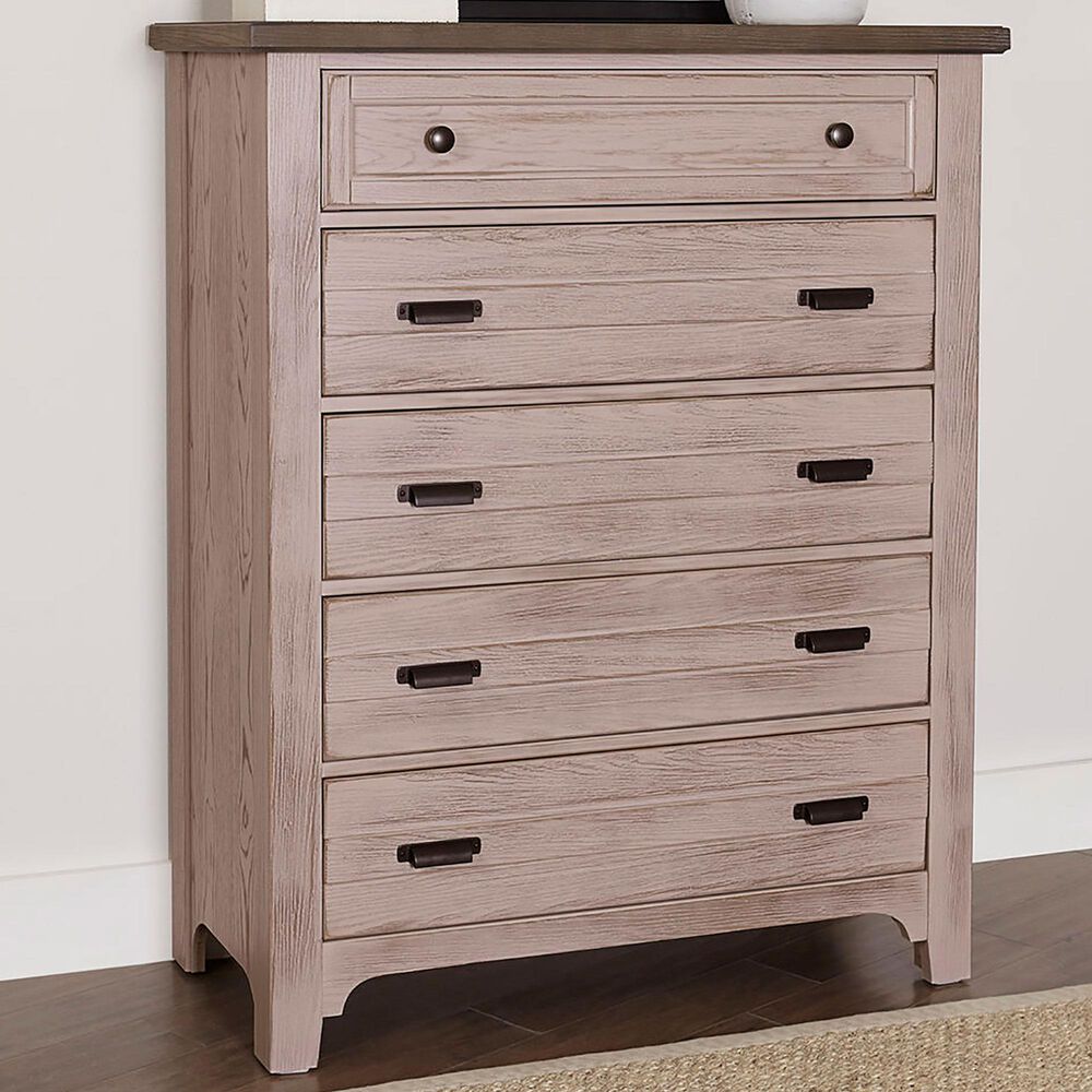 Viceray Collections Bungalow 5 Drawer Chest in Dover Grey and Folkstone, , large