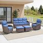 Sunwell Garden 5-Piece Conversation Set in Navy, , large