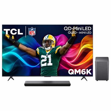 TCL 55" Class QM6K Series 4K UHD HDR QD-Mini LED - Smart Google TV with S Class 2.0 Channel Soundbar System in Black, , large
