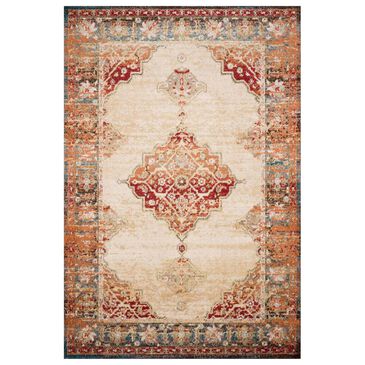 Loloi II Isadora ISA-04 8"11" x 12" Antique Ivory and Sunset Area Rug, , large