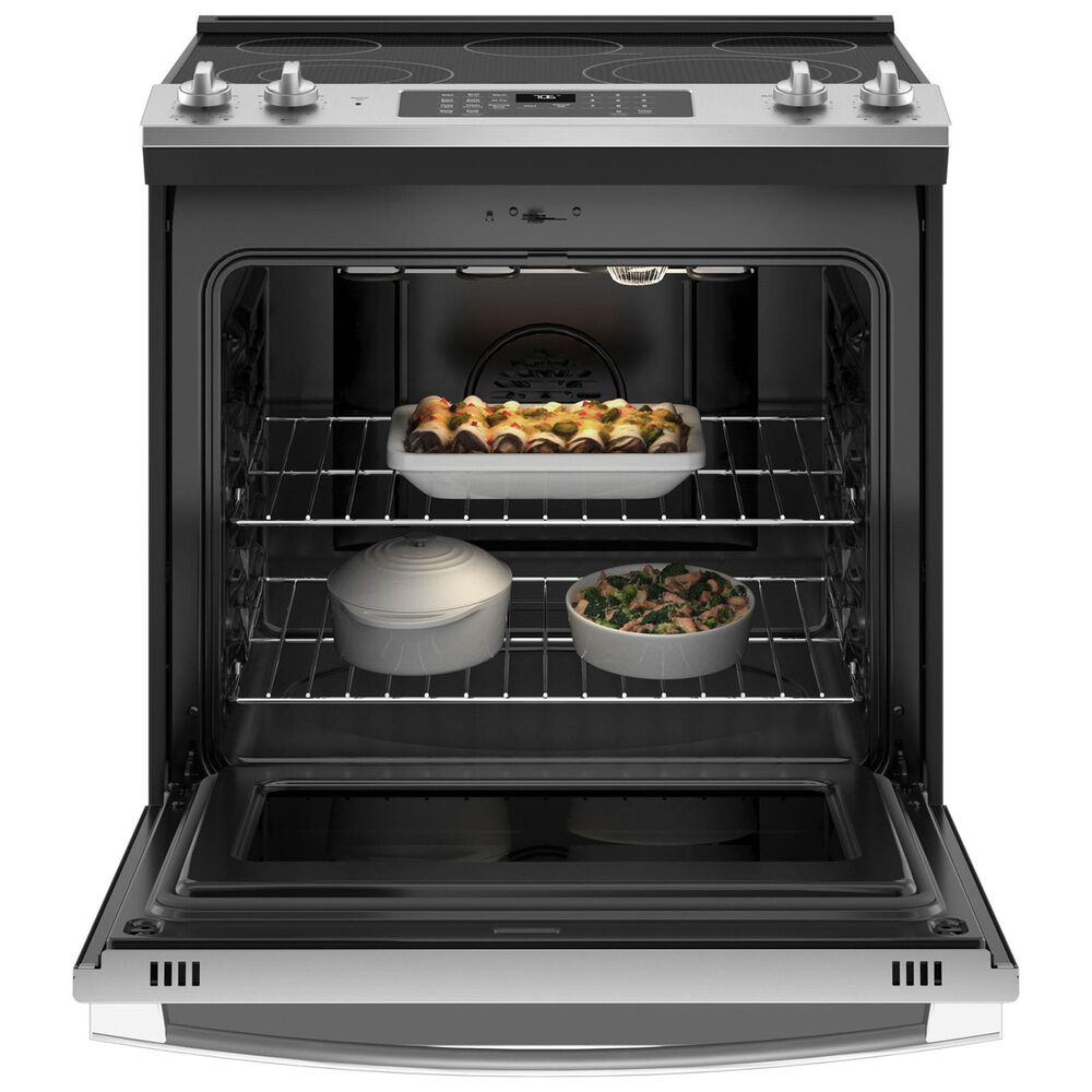 GE Appliances 30&quot; Slide-In Electric Convection Range with No Preheat Air Fry in Stainless Steel, , large