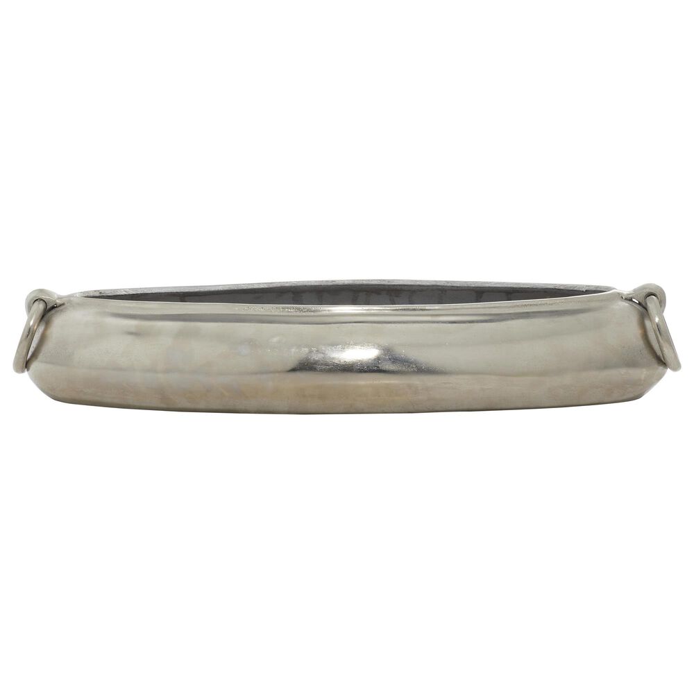 Maple and Jade Aluminum Decorative Bowl in Silver, , large