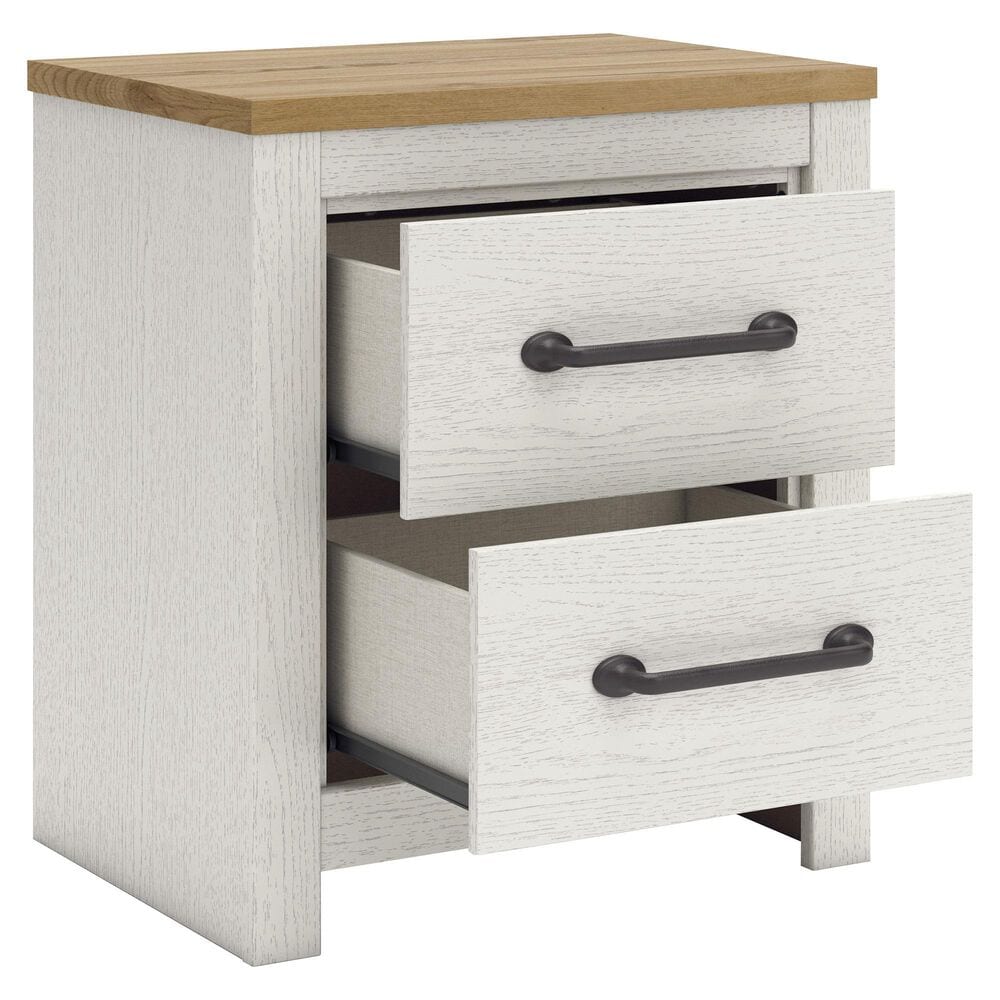 Ashley LInnocreek 5-Piece Full Bedroom Set in White and Warm Brown, , large