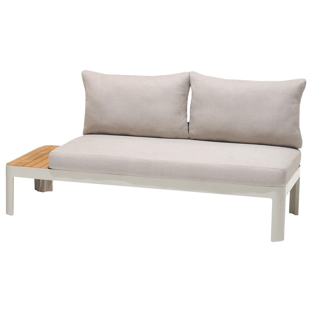 Blue River Portals Patio Sofa in Light Sand and Beige and Teak, , large