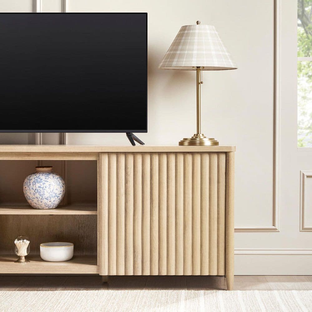 Walker Edison Flynn Scandinavian 70&quot; TV Stand in Coastal Oak, , large