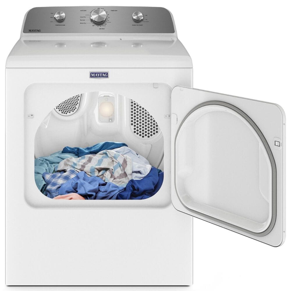 Maytag 4.7 Cu. Ft. Top Load Agitator Washer and 7.0 Cu. Ft. Top Load Electric Wrinkle Prevent Dryer in White, , large
