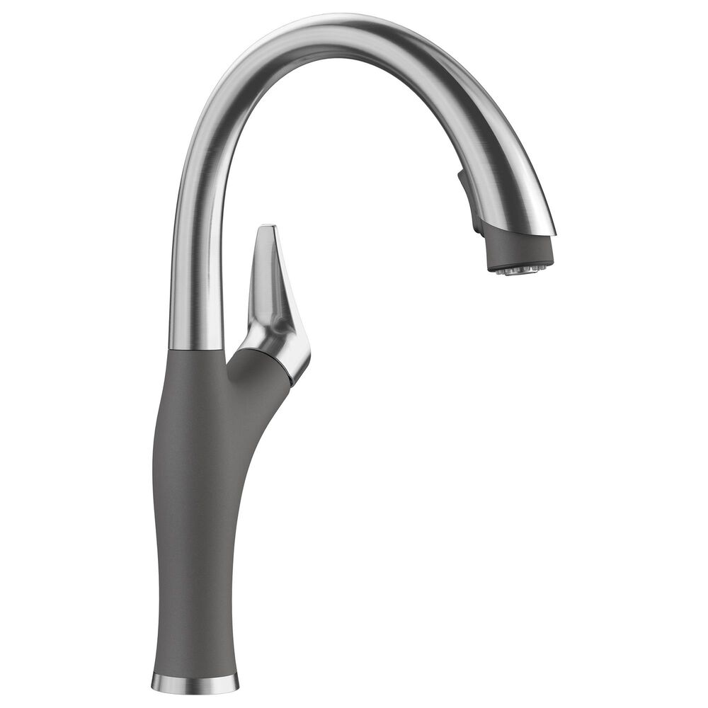 Blanco Artona Pull-Down Kitchen Faucet 1.5 GPM in PVD Steel and Cinder, , large
