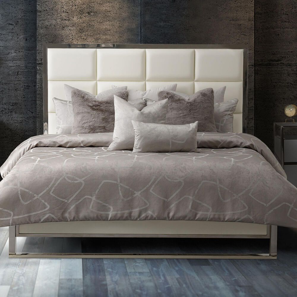 Vista Haus Roma II 9-Piece Queen Comforter Set in Platinum, , large