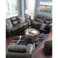 Ashley Erlangen Power Reclining Sofa with Adjustable Headrest in Midnight, , large
