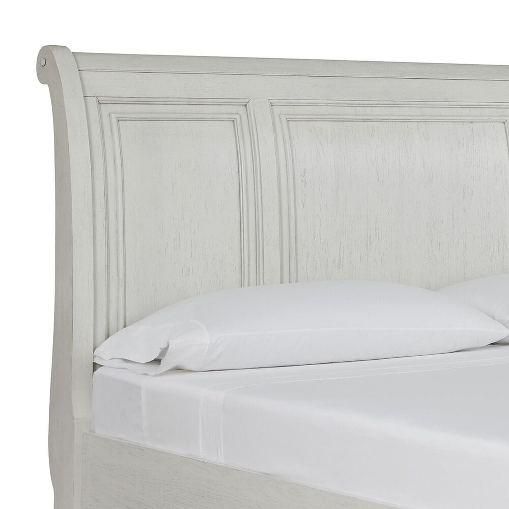 Ashley Robbinsdale King Sleigh Storage Bed in Antique White, , large
