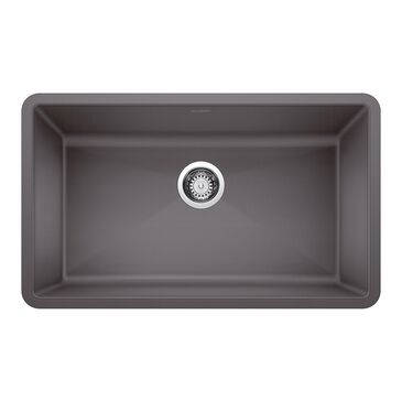 Blanco Precis 32" Super Single Bowl Kitchen Sink in Cinder, , large