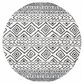 Safavieh Tulum Transitional  6"7" Round Ivory and Black Area Rug, , large