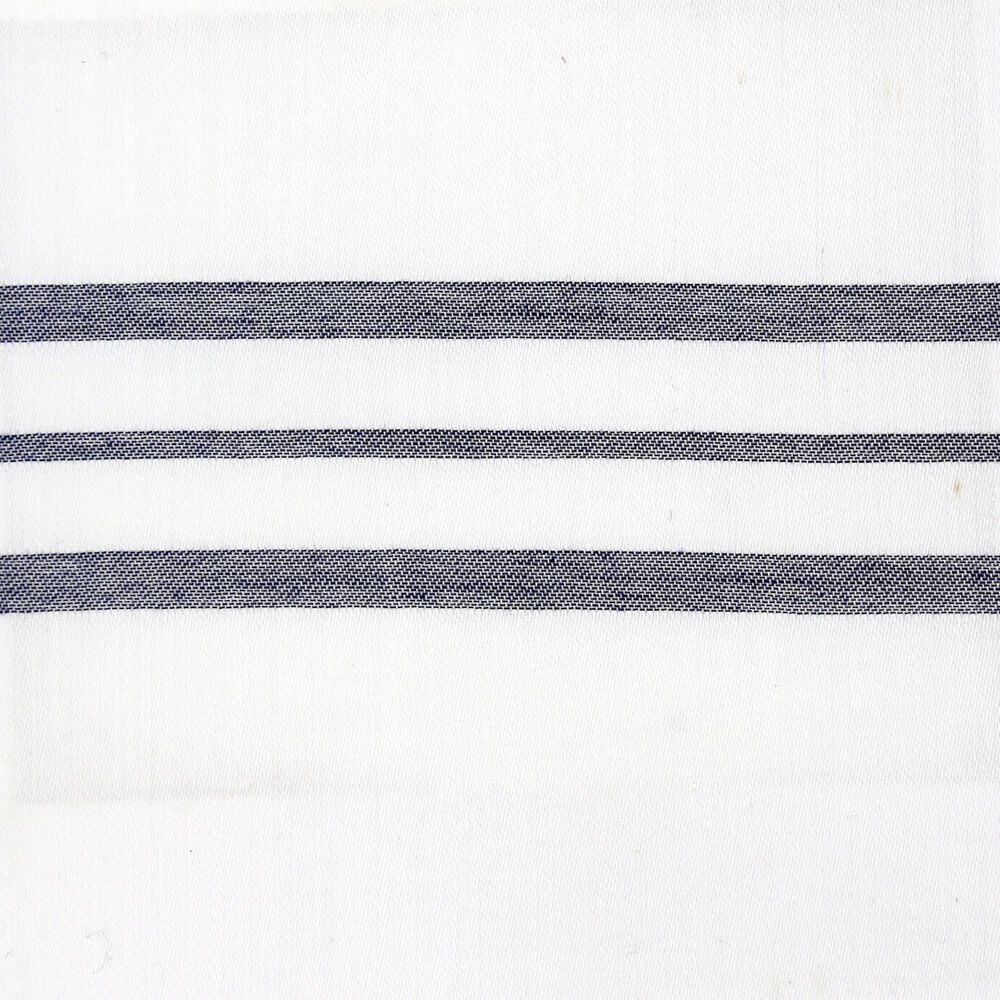 Ann Gish Art Of Home 4-Piece California King Hem Stripe Sheet Set In White Navy, , large