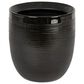 Creative Coop Embossed Textured Stoneware Planter in Black, , large