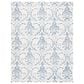 Safavieh Micro-Loop MLP532A 9" x 12" Ivory and Blue Area Rug, , large