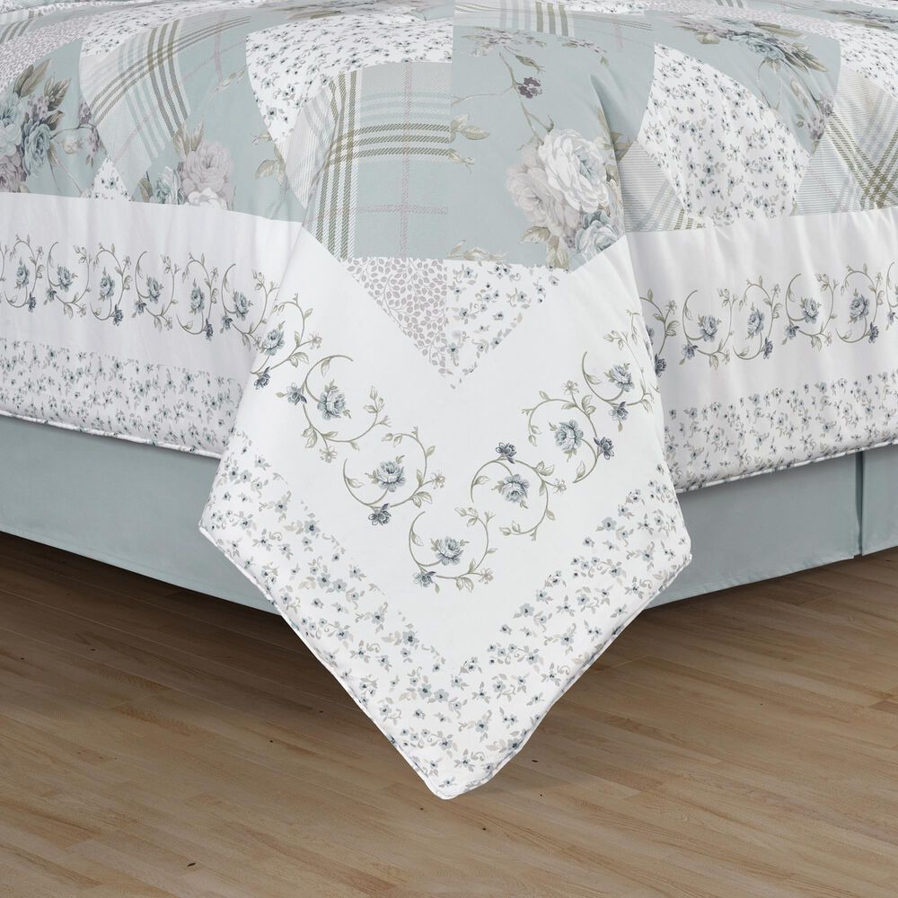 Royal Court Bungalow 4-Piece Full Comforter Set in Spa, , large
