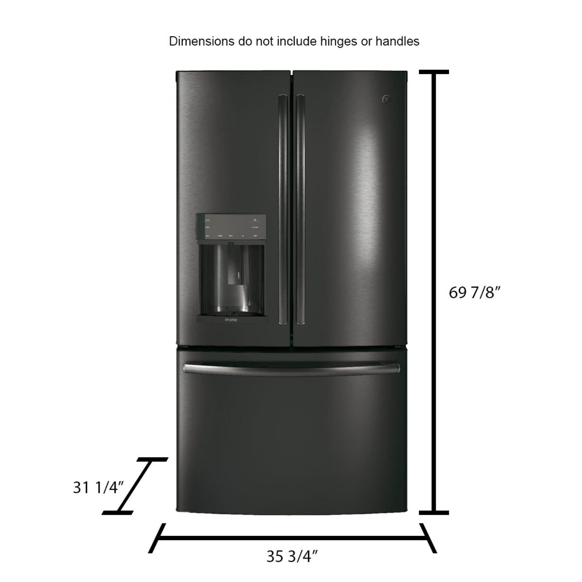 Ge profile store black stainless refrigerator