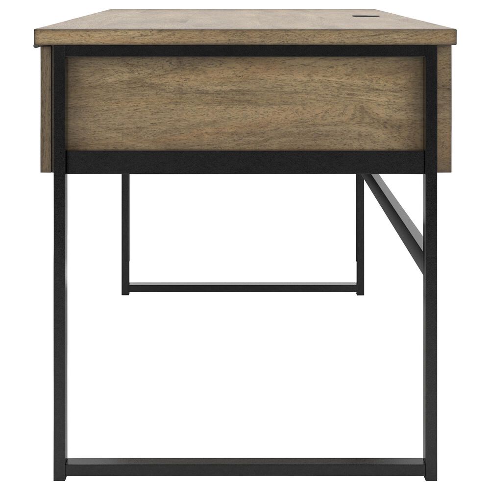 Ashley Montia 67&quot; Writing Desk in Light Brown and Gunmetal Gray, , large