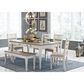 Ashley Skempton Dining Table in White and Light Brown - Table Only, , large