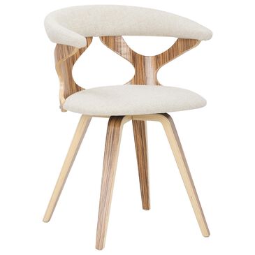 Lumisource Gardenia Dining Chair in Cream/Zebra, , large