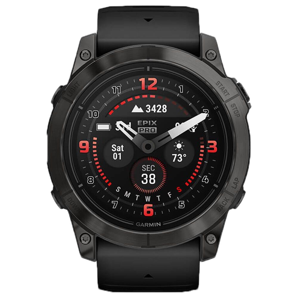 Garmin Epix Pro &#40;Gen 2&#41; Sapphire Edition Smartwatch 51 mm Carbon Gray DLC Titanium with Black Band, , large