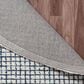 L&R Resources Criss Cross Navy and Ivory 6" Round Area Rug, , large