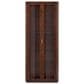 Theodore Alexander Kesden Curio Cabinet in Pyramid Brown and Satin Brass, , large
