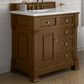 James Martin Vanities Brookfield 36" Single Bathroom Vanity in Honey Oak with 3 cm Arctic Fall Solid Surface Top and Rectangular Sink, , large