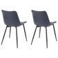 LumiSource Durango Side Chair with Blue Upholstered in Black (Set of 2), , large