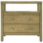 Butler Specialty Company Nora 2-Drawer Wide Nightstand with Open Shelf in Light Oak, , large