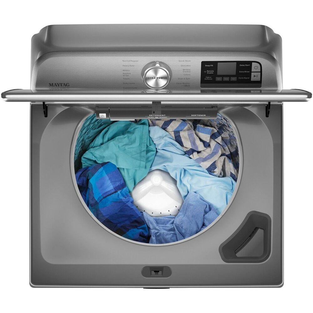 Maytag 5.3 Cu. Ft. Top Load Washer with Extra Power Button in Metallic Slate, , large