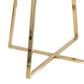 LumiSource Cosmo Contemporary Dining Table in Gold Metal and Walnut Wood by LumiSource, , large