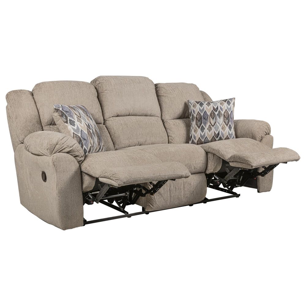 HomeStretch Newport Manual Reclining Sofa in Fawn, , large