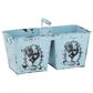 Maple and Jade 11" Vintage Metal Planter in Light Blue, , large