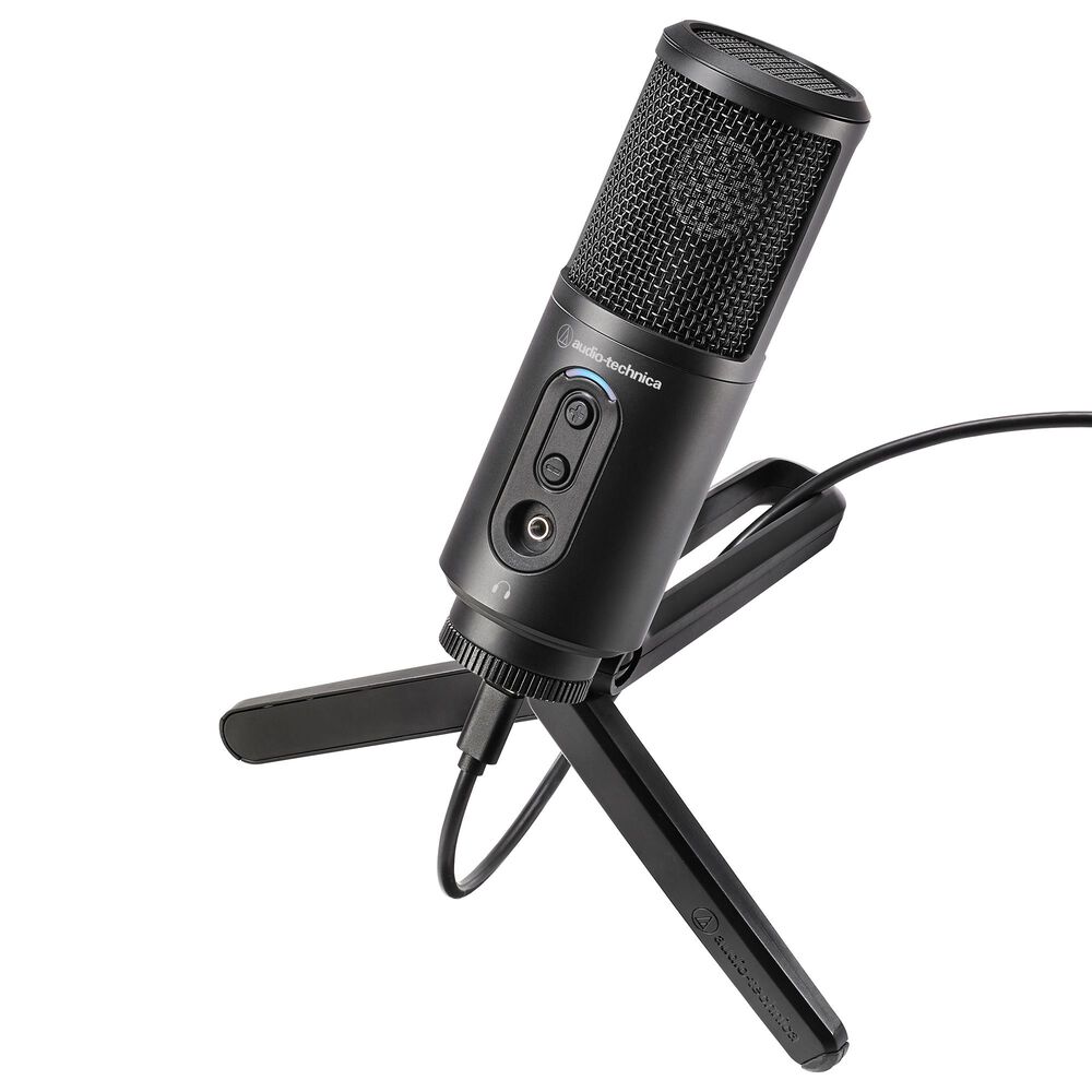 Audio-Technica Cardioid Condenser USB Microphone in Black, , large